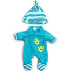 Blue baby doll pajamas and hat set, 21 cm - Miniland