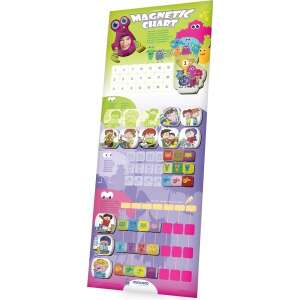 Miniland Magnetic Chart for kids, a visual schedule for daily activities with monster friends - Miniland Developmental Toy for Preschooler