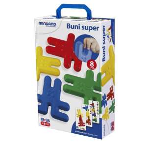 Miniland Educational Buny Super 8 piece building toy set for toddlers, packaging - Miniland