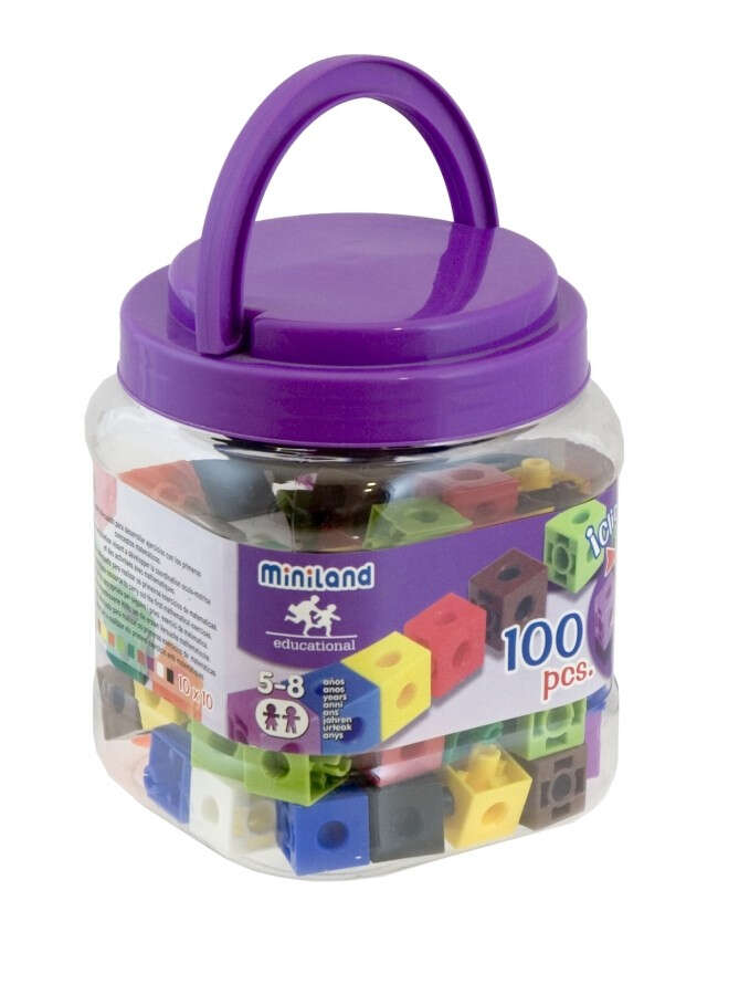 Miniland 100-piece Building Block Set (2 cm)