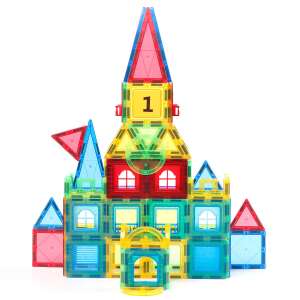 Set de plăci magnetice, 103 piese, jucărie magnetică de construcție pentru copii, învățare STEM, joacă creativă, jucărie educativă - Magplayer