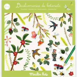 Moulin Roty Botanikus transfer stickers, decalcomanias, transfer stickers, rub-on stickers, for kids, for crafts, for decorating, for scrapbooking, for art, for fun, for creativity, for imagination, for learning, for playing, for gifts, for birthdays, for holidays, for special occasions - Sticker, Magnet