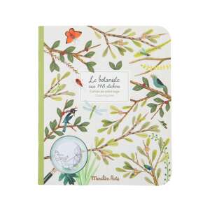 Moulin Roty Garden Botanist Coloring Book with 148 Stickers - Moulin Roty Activity Book, Coloring