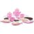 New Classic Toys pink wooden tea set with cake slices on a tray