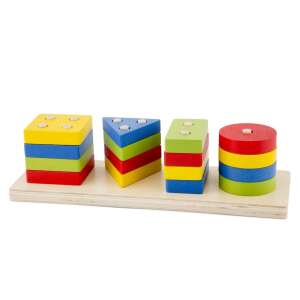 Sortare de forme New Classic Toys cu cercuri, pătrate, dreptunghiuri și triunghiuri - Nonbrand Jocuri si jucarii educative