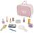 PolarB Holz-Make-up-Spielset mit Lippenstift, Nagellack, Rouge, Lidschatten, Spiegel, Kamm und Parfümflakon
