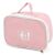 Close-up of PolarB pink cosmetic bag for kids