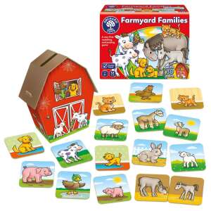 Orchard Toys Farmyard Families joc de potrivire cu grajd 3D, animale de la fermă, joc de potrivire pentru copii - Jocuri educative pentru școlari