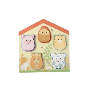 Puzzle z farmy Orange Tree Toys, drewniane puzzle dla małych dzieci, 6 elementów, certyfikowane FSC, wyprodukowane w Chinach - Jedzenie w grach