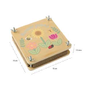Narancsfa játékok Virágprés, fa virágprés gyerekeknek, 15cm x 15cm, virágok és levelek préseléséhez - Orange Tree Toys