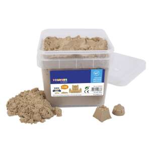 Playbox of Sweden Kinetic Sand 5 kg, brown sand for creative play, molding and building, comes in a plastic container with lid - Playbox