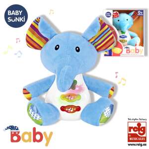 Baby Sunki interactive plush elephant toy with lights and sounds, blue - Nonbrand Interactive Kids' Toy