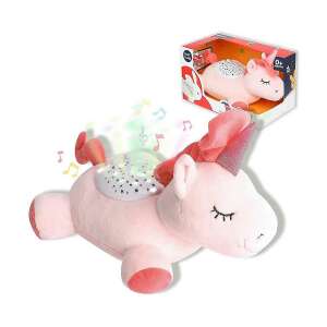 Pink plush unicorn night light projector with music, Baby Sunki brand - Interactive Plush Toy