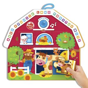 Reig Toys Sound Puzzle Farmhouse, puzzle cu tematică animală cu sunete și alfabet - Puzzle 3D & Puzzle cu burete