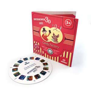 Svoora Optiviewer 3D Cukorka Gyár lemez, 3D képlemez és füzet, kompatibilis az Optiviewer 3D projektorral - Diafilm
