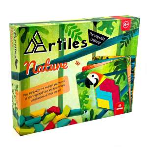 Artiles Nature Trapezoid Challenge дървена пъзел игра за деца от 4 години, с цветни трапецовидни плочки и тема природа - Nonbrand Игра за развитие за малки деца