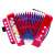Red Svoora children's accordion, 14 keys, toy musical instrument