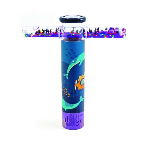 Svoora Underwater Liquid Stick Kaleidoscope, a colorful and fun toy for kids, featuring a rotating tube filled with glitter and liquid
