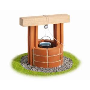 Teifoc building toy, brick well with bucket and pulley, construction set for kids - Teifoc