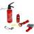Feuerwehr-Spielset mit Feuerlöscher, Taschenlampe, Telefon, Axt, Abzeichen und Pfeife