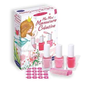 Ma Mini Manucure Creative nail polish set for kids, peel-off nail polish, 3 colors, nail art stickers, brush, French made - Vanity Table, Makeup Set, Fragrance