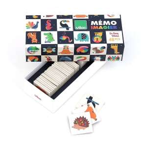 Vilac Memo Imagiers Rainbow Animals Wooden Memory Game Box - Memory Game
