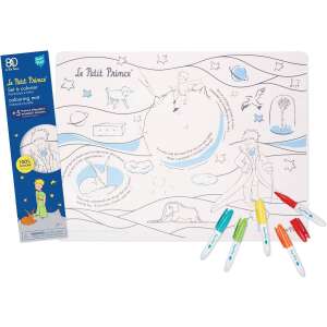 Le Petit Prince silicone coloring mat with 5 washable markers, perfect for kids and adults - Book