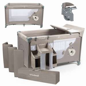 Kidwell Blissy 2 Tier Travel Cot with Accessories - Teddy #beige