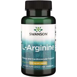 Swanson L-Arginine 500mg Dietary Supplement, 100 Capsules - Dietary supplement