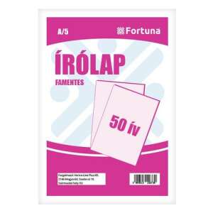 Fortuna A/5 Írólap, 50 ív, famentes - Fortuna