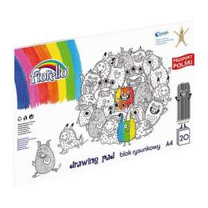 Blok rysunkowy Fiorello, format A4, 20 arkuszy, papier do rysowania, artykuły plastyczne - Narzędzie do rysowania