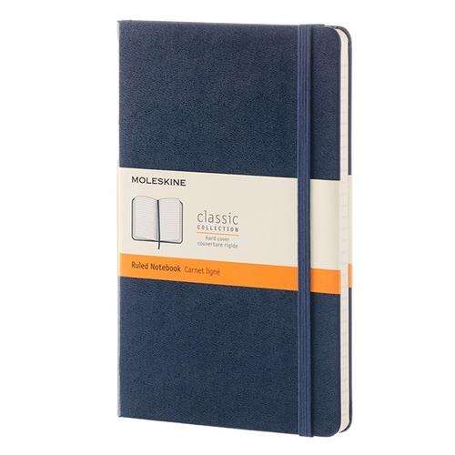 Caiet Moleskine Classic Collection cu linii, copertă tare, albastru safir