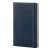 Vedere laterală a caietului Moleskine Classic Collection cu linii, copertă tare, albastru safir