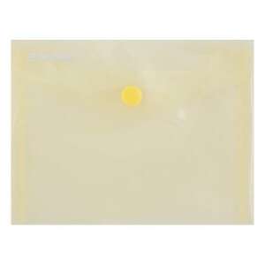 Irattasak DONAU A/6 patentos sárga, plic transparent din plastic pentru documente cu închidere cu buton galben - Huse de protecţie acte