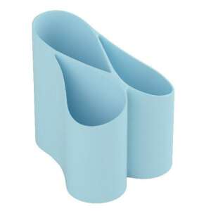 ICO Lux plastic pen holder, pastel blue - ICO