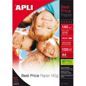 Hârtie foto cu jet de cerneală lucioasă cu jet de cerneală APLI A4 140 g "Best Price" (100 de coli) 58253578 Hârtii foto