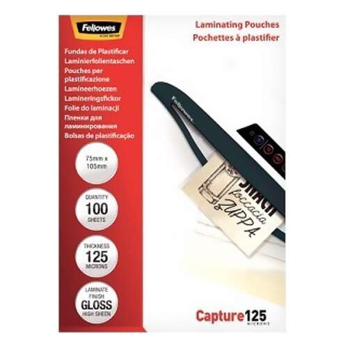 Fellowes Laminálófólia - 75x105 mm - 125 mikron - Fényes 110590539