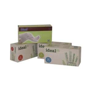 Mănuși din latex Ideal, mărime XL, pachet de 100, albe, pudrate - Mănuși de cauciuc