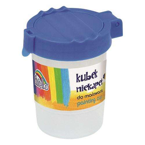 Fiorello nem csepegő festőpohár, kék fedővel, fehér pohár
