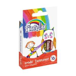Fiorello Wachsmalstifte 16er Pack, gemischte Farben - Crayons