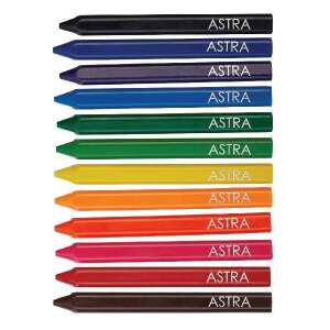 Astra Dreieck-Wachsmalfarben, 12 Farben - Crayons