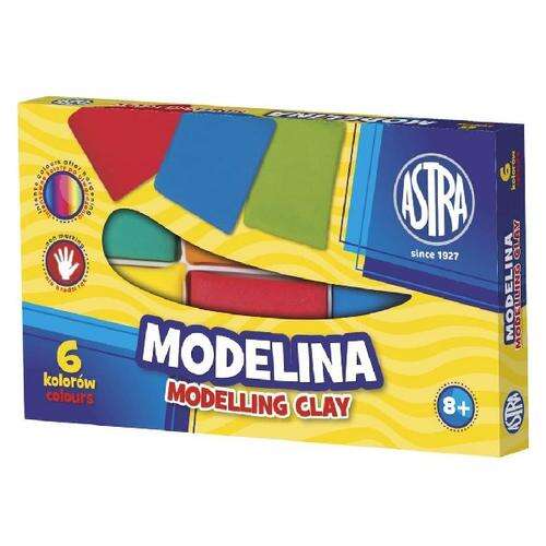 Astra Modelina Modellező Gyurma, 6 színű, 130g, csomagolás