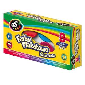 AS Farby Plakatowe 8 kolorów farby plakatowe, opakowanie 20ml - Astra Tempera