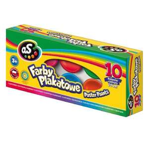 Farby plakatowe AS, 10 kolorów, 20ml każda, w opakowaniu - Astra