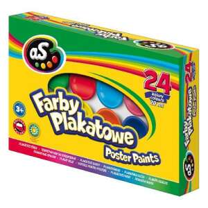 AS Farby Plakatowe 24 Kolorów Farby Plakatowe Zestaw - Astra