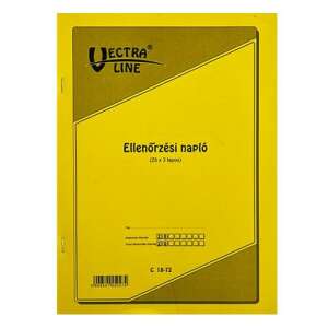 VECTRA-LINE Ellenőrzési napló, 25 lap, 3 példány, sárga borító - Üzleti nyomtatvány