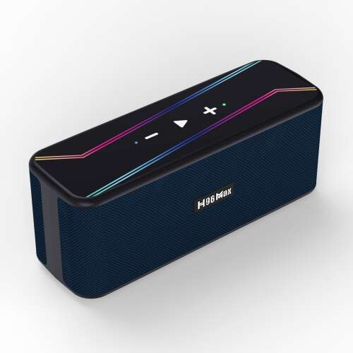 iSEN H96 Max M7 TV Box with built-in Bluetooth speaker, blue
