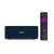 iSEN H96 Max M7 TV Box with built-in Bluetooth speaker and remote control, blue