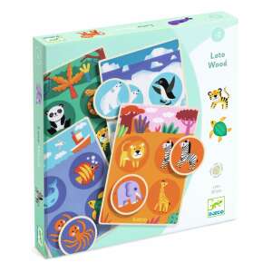 Djeco Loto Wood Animal Matching Game, a fun and educational game for kids to learn about animals from around the world - Developmental Toy for Preschooler