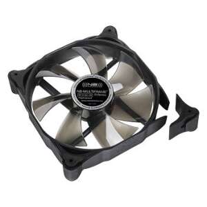 Noiseblocker MULTIFRAME S M12-3 12cm PC Lüfter, schwarz, Vorderansicht - PC-Ventilator